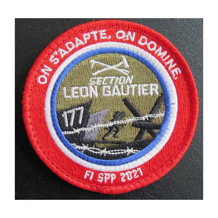 Ecusson tissé FI SPP 2021 section Léon Gautier on s'adapte on domine