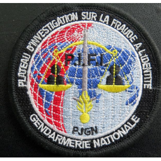 PJGN : écusson brodé du plateau d'investigation sur la fraude à l'identité