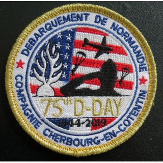 Insigne tissu Gendarmerie nationale 75° anniversaire D-Day Cherbourg en Cotentin