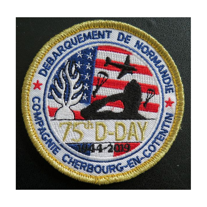 Insigne tissu Gendarmerie nationale 75° anniversaire D-Day Cherbourg en Cotentin