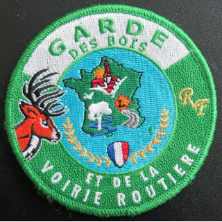 Ecusson tissé de Garde des Bois et de la voirie routière