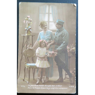 Carte postale La Joie de te revoir décuple mon ardeur 1915