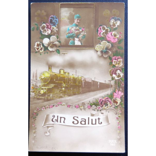 Carte postale Un salut 1917