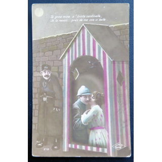 Carte postale Ta grise mine Ô  triste sentinelle 1918