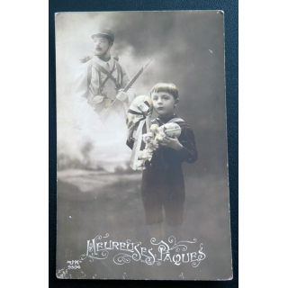 Carte postale Heureuses Pâques 1916