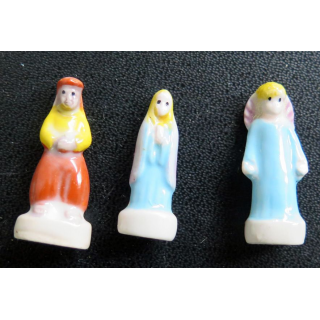 3 fèves santons de Provence 1 ange, 1 homme et 1 femme