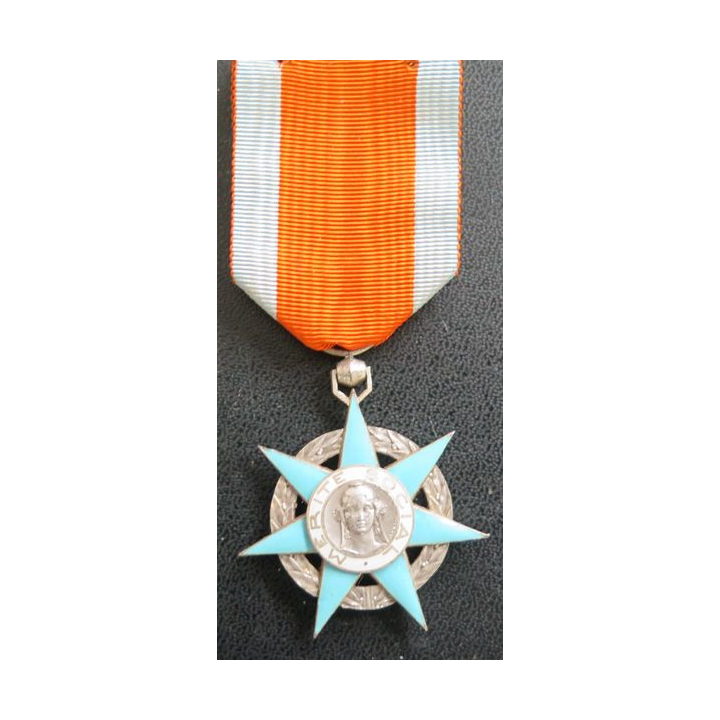 FRANCE : Médaille de chevalier de l'Ordre du Mérite Social en émail éclat centre verso