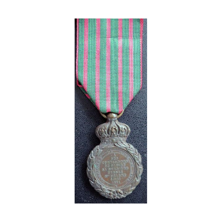FRANCE : médaille de Sainte Hélène Napoléon Bonaparte 8 mai 1821 campagnes de 1792 à 1815