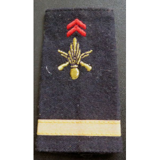 Fourreau d'épaule de sous lieutenant de l'Infanterie longueur 9,5 cm