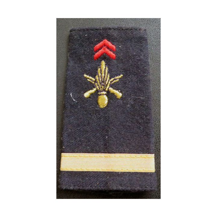Fourreau d'épaule de sous lieutenant de l'Infanterie longueur 9,5 cm