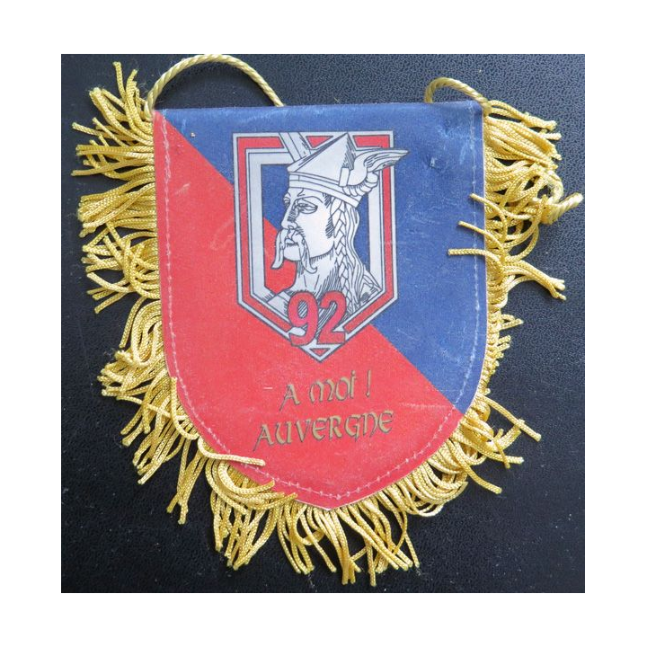 Fanion 8 x 10 cm de la 2° compagnie du 92° régiment d'infanterie A moi Auvergne