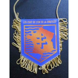 Fanion 8 x 10 cm des EVAT de l'Etat Major de la 2° Division blindée 2° CCT