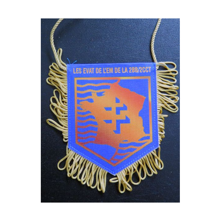 Fanion 8 x 10 cm des EVAT de l'Etat Major de la 2° Division blindée 2° CCT