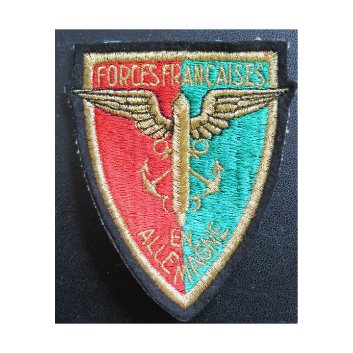 FFA : Insigne tissu des forces françaises en Allemagne 7,5 x 9 cm