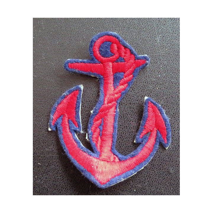 MARINE : Ancre de marine pour col de caban de matelot hauteur 7,5 cm