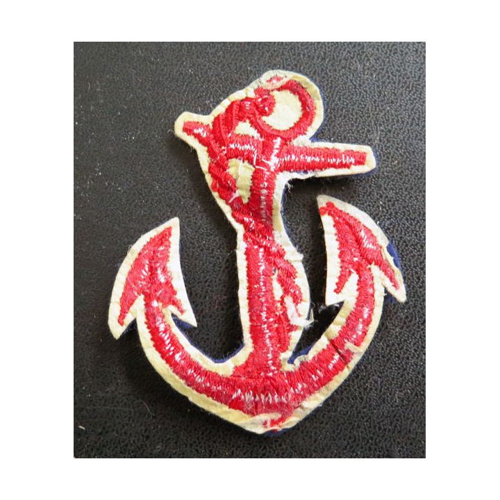 MARINE : Ancre de marine pour col de caban de matelot hauteur 7,5 cm