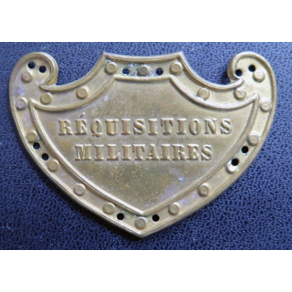 Plaque de réquisitions militaires largeur 6 cm en laiton