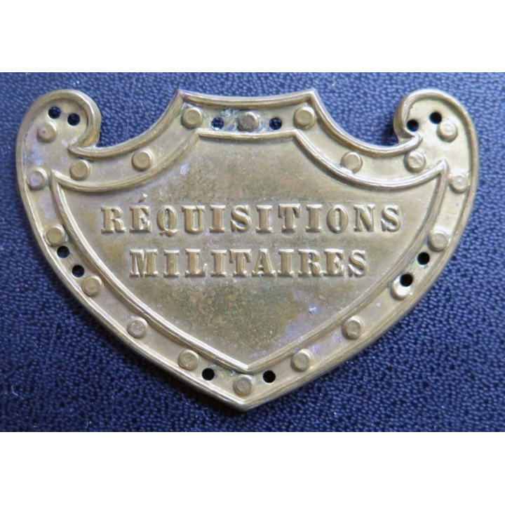 Plaque de réquisitions militaires largeur 6 cm en laiton