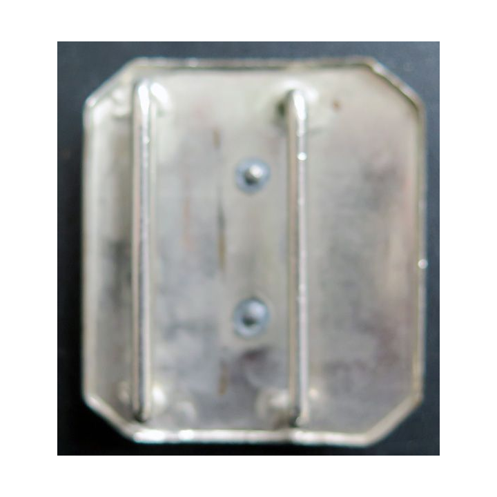 GENDARMERIE : boucle de ceinturon de la gendarmerie  argentée 6,5 x 5,7 cm