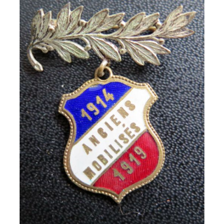 Insigne de boutonnière émaillé des anciens mobilisés 1914 - 1919