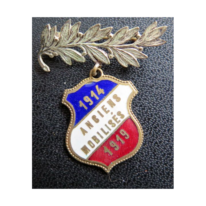 Insigne de boutonnière émaillé des anciens mobilisés 1914 - 1919
