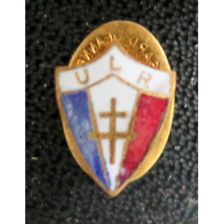 ULR : insigne boutonnière de la Résistance émail bleu rayé