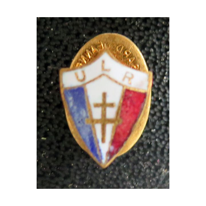 ULR : insigne boutonnière de la Résistance émail bleu rayé
