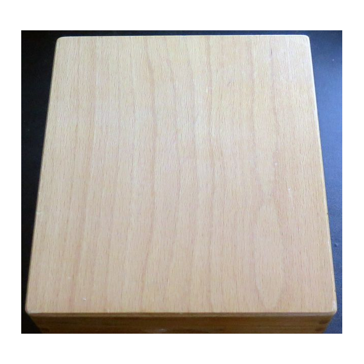 Vieille boite en bois pour ranger cartes postales 18 x 20,5 x 13 cm