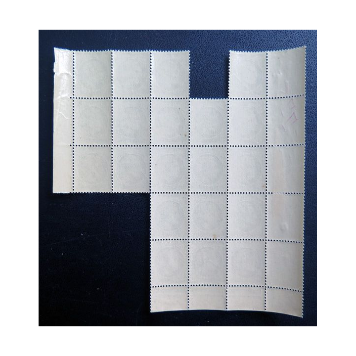 FRANCE : feuille de 20 timbres neufs de CERES de Mazelin 1,30 F bleu 1947