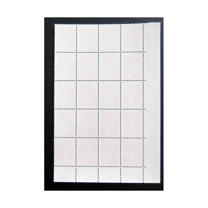 FRANCE : feuille de 20 timbres neufs de Sabine de Gandon 0,30 F Orange 1978