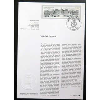 Carte imprimerie des timbres poste et de valeurs fiduciaires Vaux-le-Vicomte 3,70 F