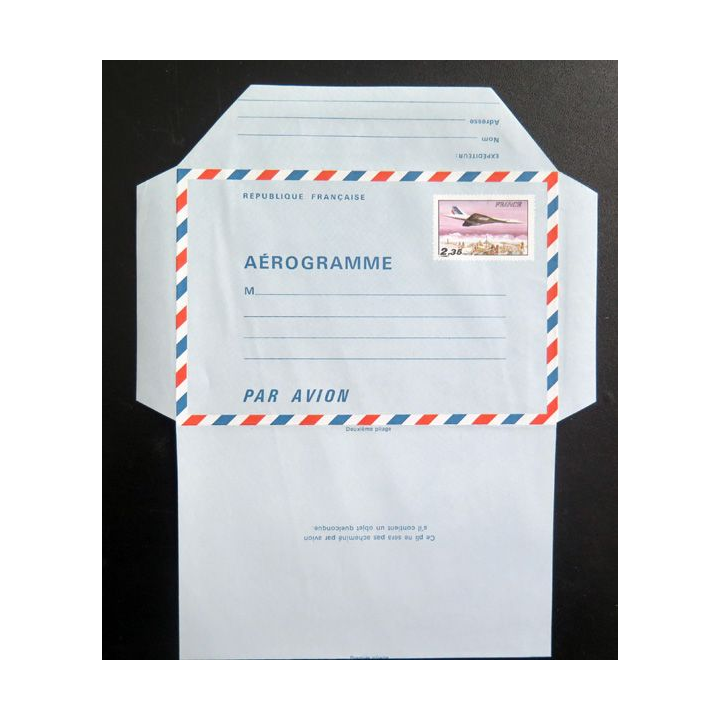 Aérogramme neuf Concorde 2,35 F