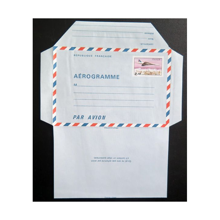 Aérogramme neuf Concorde 2,10 F