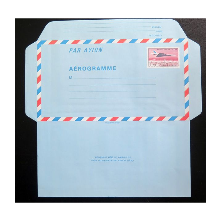 Aérogramme neuf Concorde 3,70 F