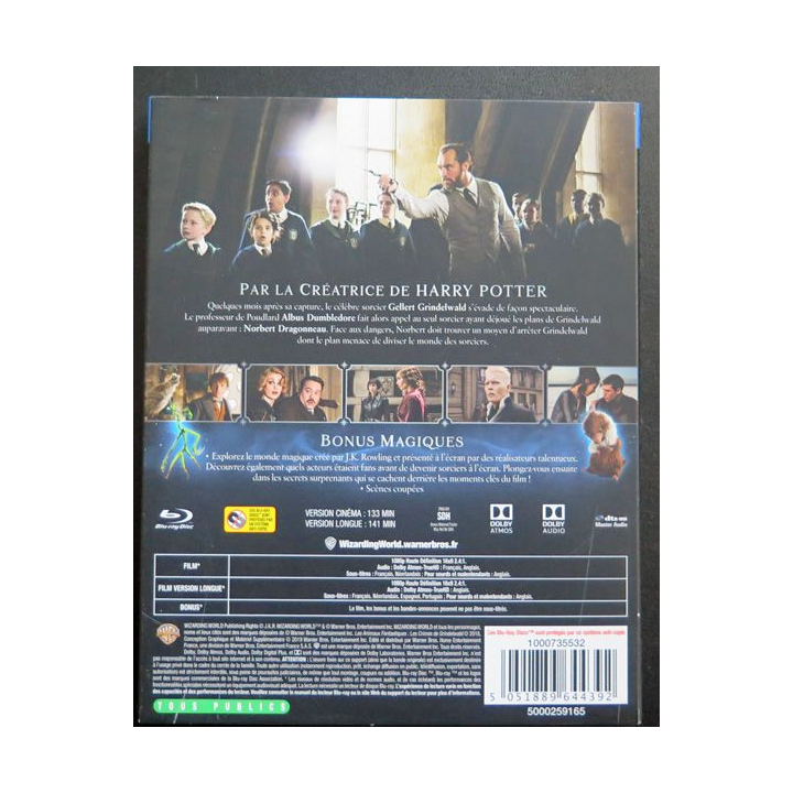 DVD : Les animaux fantastiques  Les crimes de Grindelwald