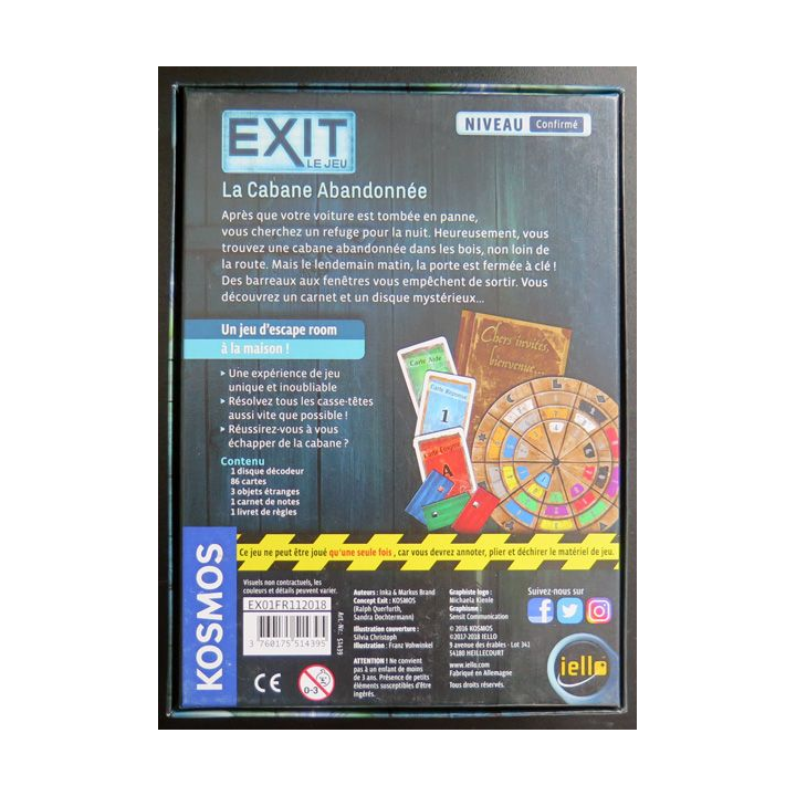 Exit le Jeu la cabane abandonnée niveau confirmé