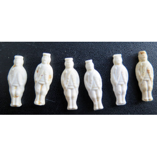 Lot de 6 Fèves type archers en céramique