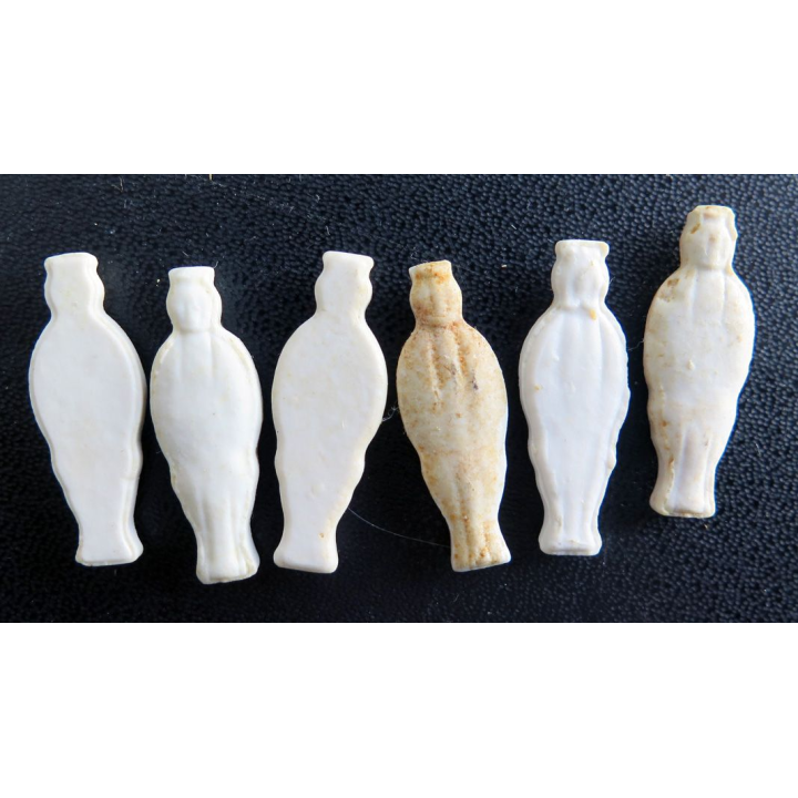 Lot de 6 Fèves type archers en céramique