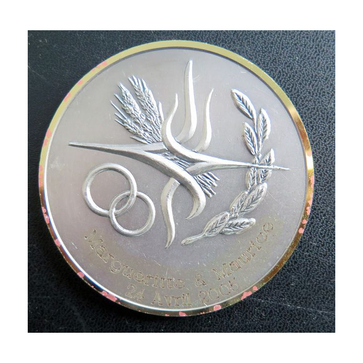 Médaille de Noces de Diamant de Marguerite et Maurice 24 Avril 2005