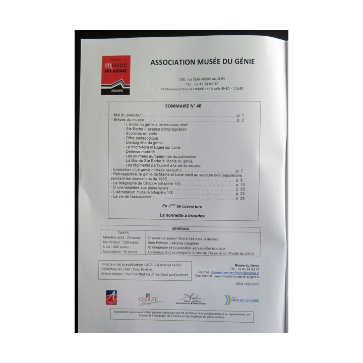 Bulletin de l'association musée du génie n° 48 décembre 2023