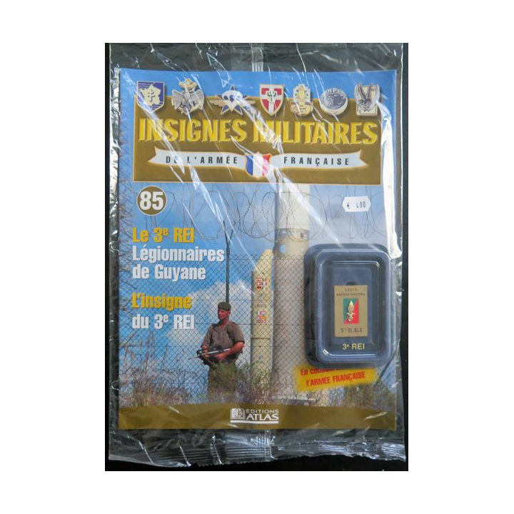 3° REI : insigne métallique du 3° régiment étranger d'infanterie réalisé par Arthus Bertrand pour les Editions Atlas