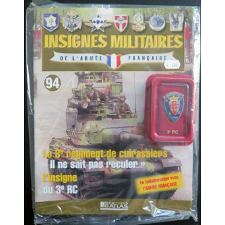3° RC : insigne du 3° régiment de cuirassiers Arthus Bertrand pour les Editions Atlas