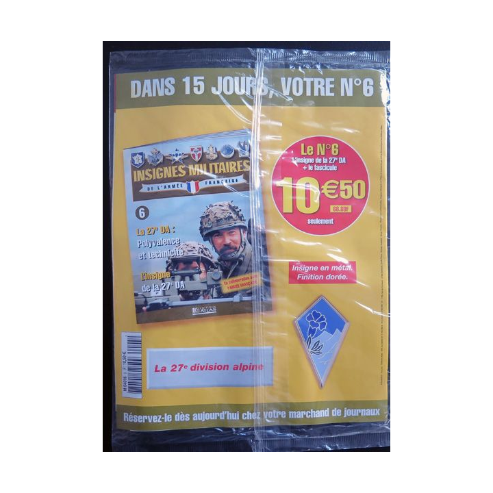 11° BPC : insigne métallique du 11° bataillon parachutiste de choc réalisé par Arthus Bertrand pour les Editions Atlas