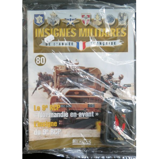 9° RCP : insigne du 9° régiment de chasseurs parachutistes réalisé par Arthus Bertrand pour les Editions Atlas