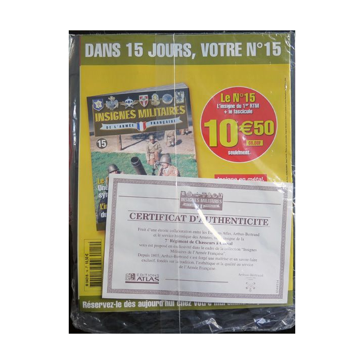 7° RCH : 7° régiment de chasseurs fabriqué par Arthus Bertrand pour les éditions Atlas