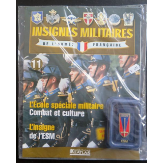 ESM : insigne de l'école spéciale militaire de Saint Cyr fabriqué par Arthus Bertrand pour les éditions Atlas