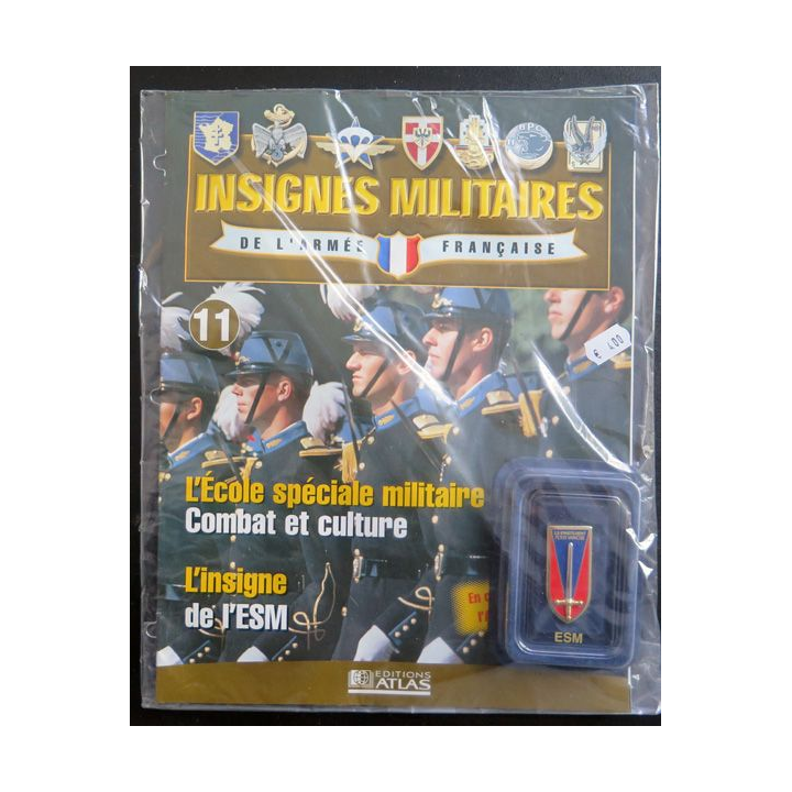 ESM : insigne de l'école spéciale militaire de Saint Cyr fabriqué par Arthus Bertrand pour les éditions Atlas