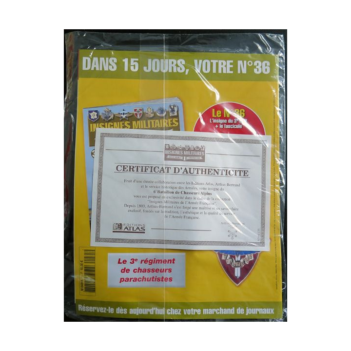 6° BCA : 6° bataillon de chasseurs alpins fabriqué par Arthus Bertrand pour les éditions Atlas