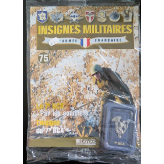 7° BCA : insigne métallique du 7° bataillon de chasseurs alpins fabriqué par Arthus Bertrand pour les éditions Atlas