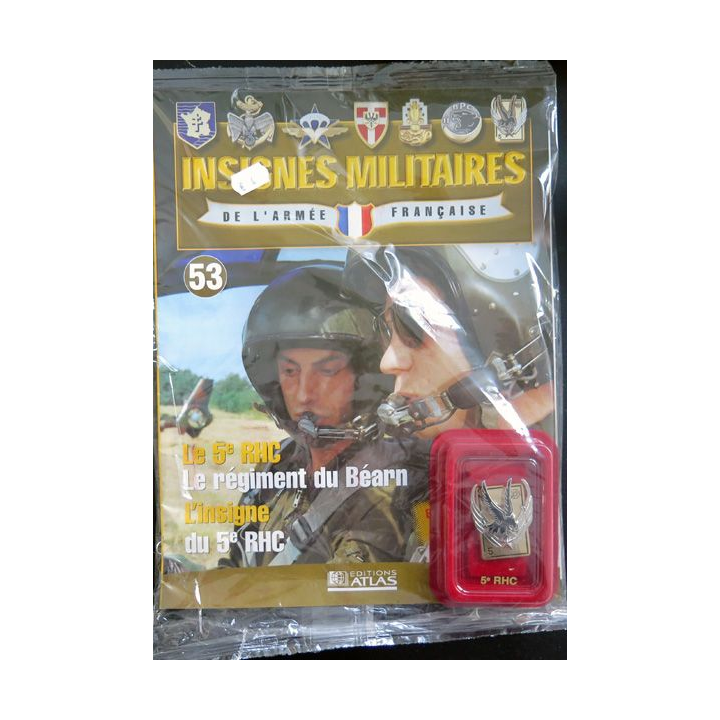 5° RHC : insigne métallique du 5° régiment d'hélicoptères de combat type 2  Arthus Bertrand pour les Editions Atlas